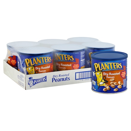 Planters Planters Dry Roasted Salted Peanuts 52 oz. Tin, PK6 10029000073309
